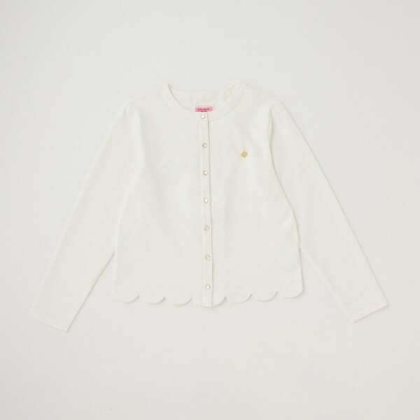 ガールズ スカラップカーディガン