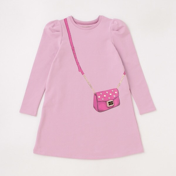 ガールズ トロンプルイユリベットバッグワンピース