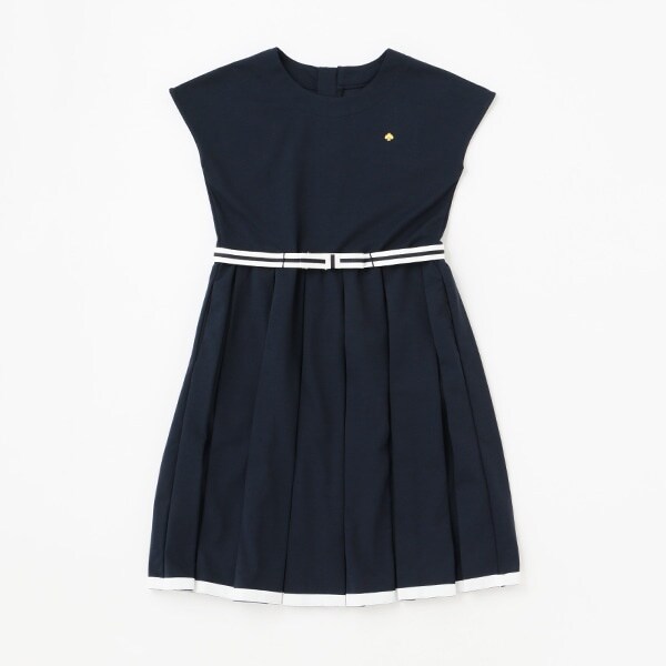ガールズ ボウベルトプリーツワンピース