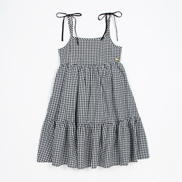 ガールズ ギンガムキャミソールワンピース