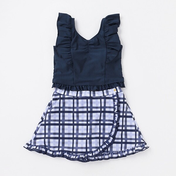 ガールズ ペインタープレイドスイムウェア【日本製】