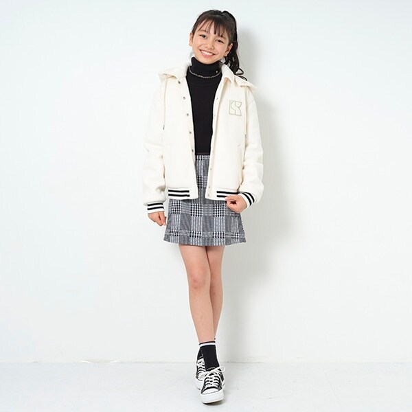 ガールズ チェックキュロットスカート