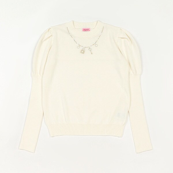 ガールズ キーネックレスセーター