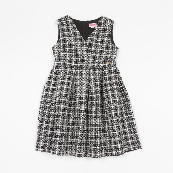 ガールズ ツイードVネックジャンパースカート