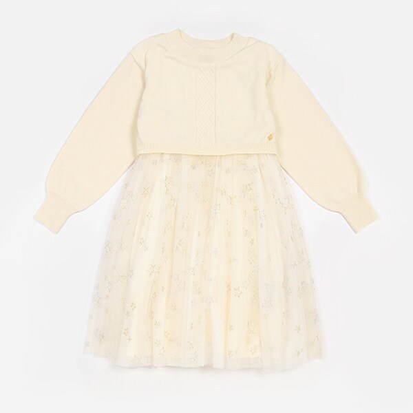 ガールズ スターライトチュールドッキングワンピース