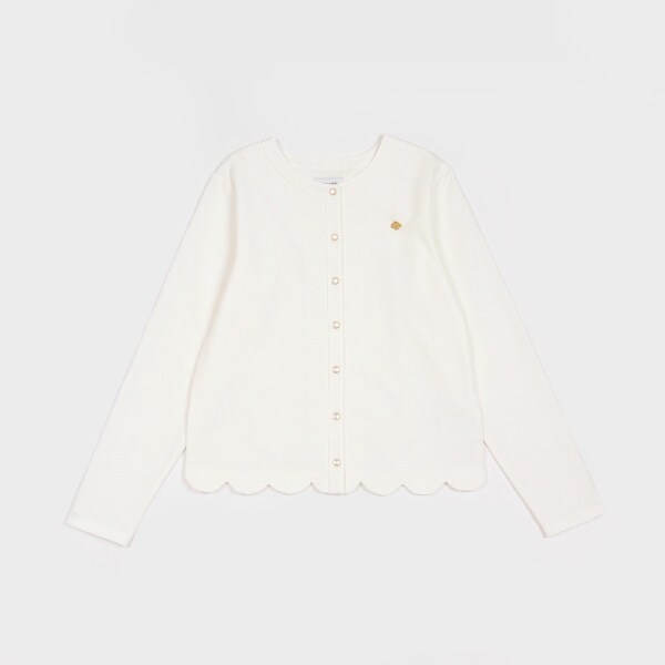 ガールズ スカラップカーディガン