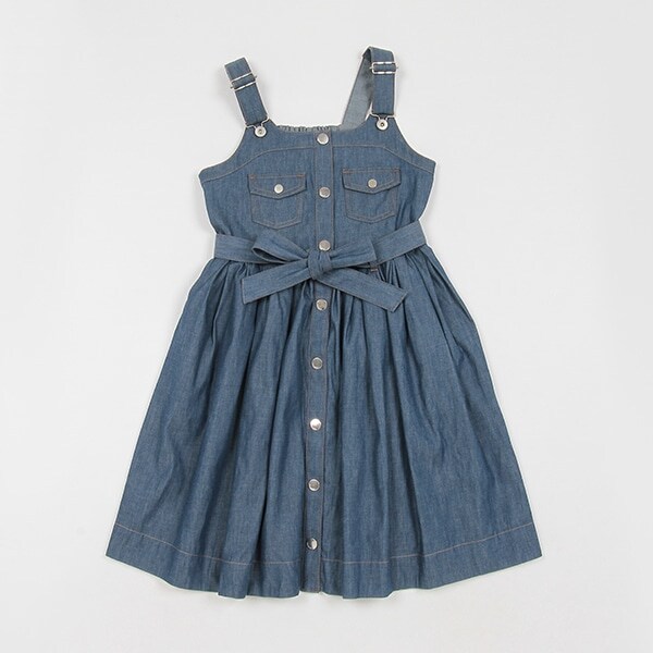 ガールズ 前開きジャンパースカート