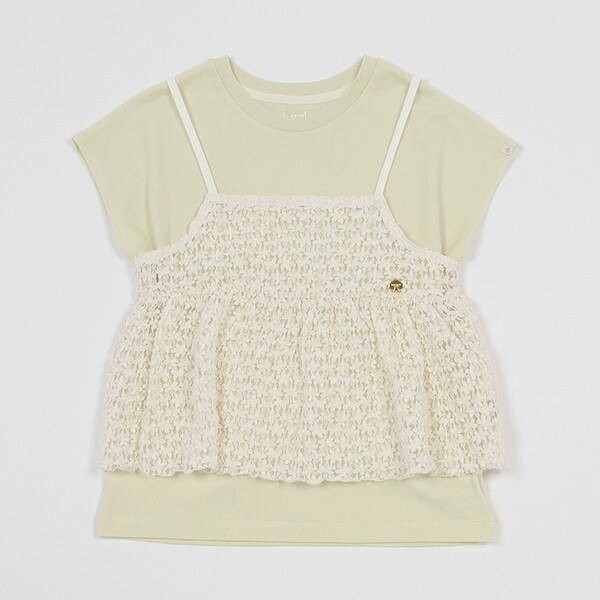 ガールズ フラワーキャミソール&Tシャツセット【日本製】