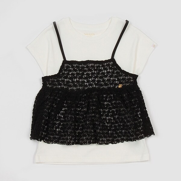 ガールズ フラワーキャミソール&Tシャツセット【日本製】