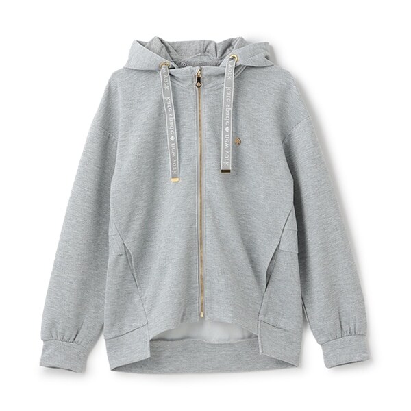 ガールズ ラメダンボールニットラッフルパーカ