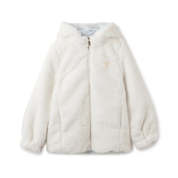 ガールズ フェイクファーリバーシブルパーカ