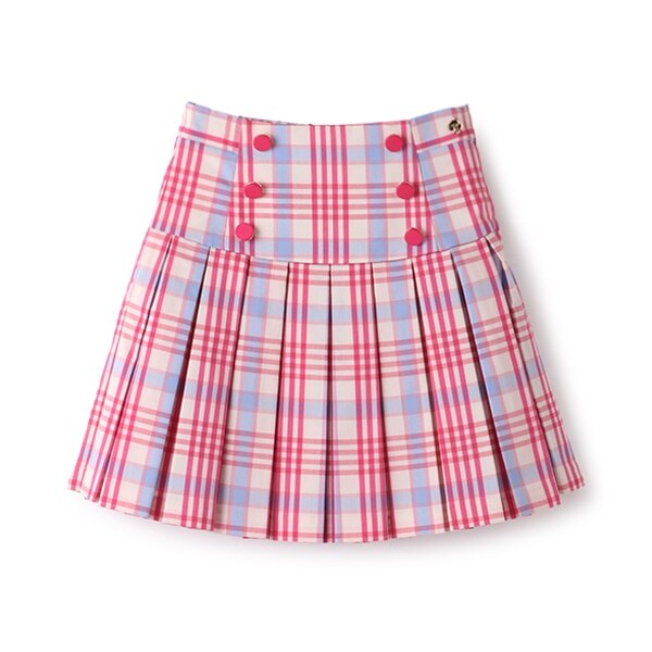 ガールズ チェックプリーツスカート