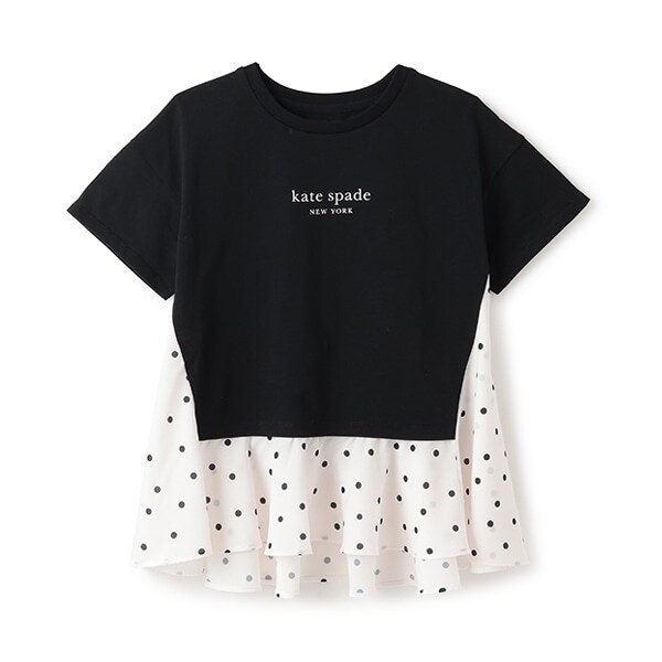 ガールズ ドット切り替えカットソー