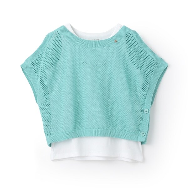 ガールズ メッシュニット&タンクトップセット