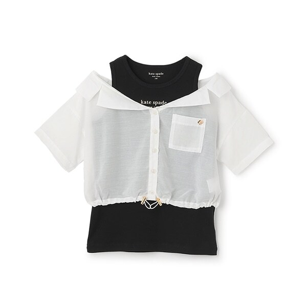 ガールズ シアーシャツ&タンクトップセット