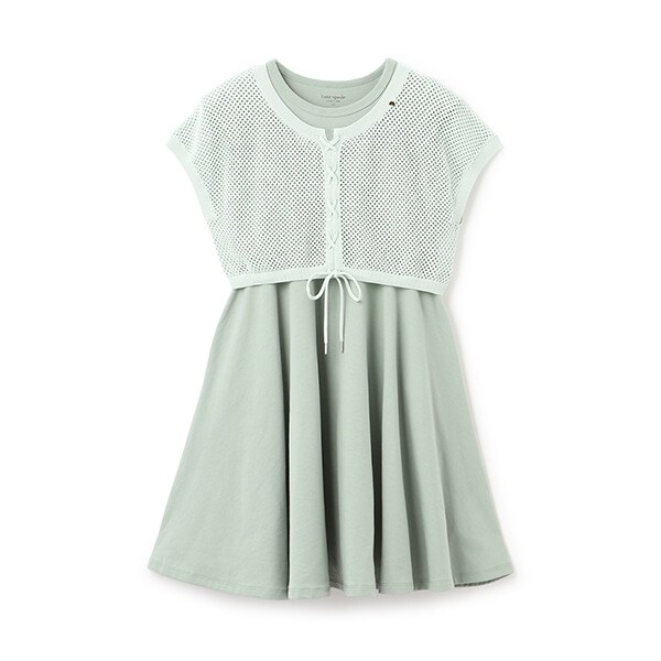 ガールズ メッシュニット&ワンピースセット