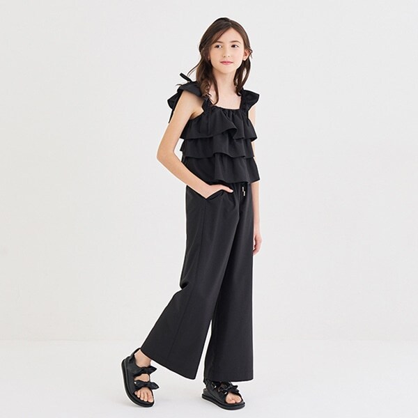 ガールズ フリルトップス&パンツセット
