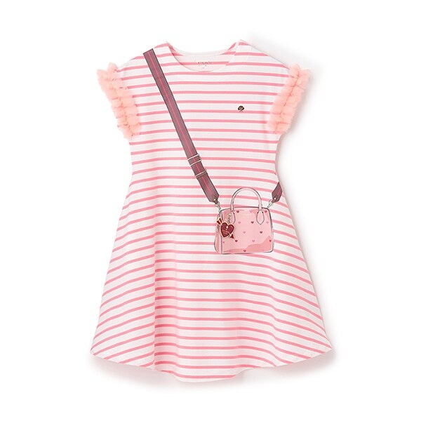 ガールズ トロンプルイユハートバッグワンピース