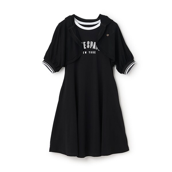 ガールズ クロップドパーカ&ワンピースセット