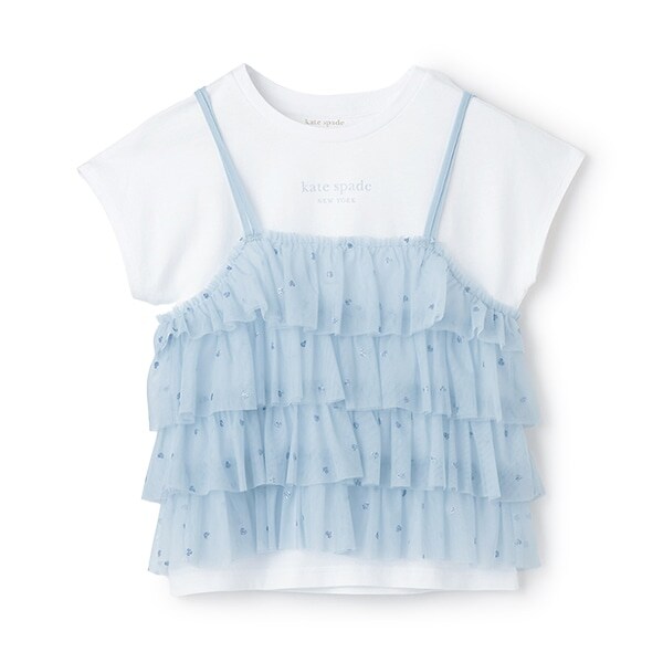 ガールズ チュールビスチェ&Tシャツセット