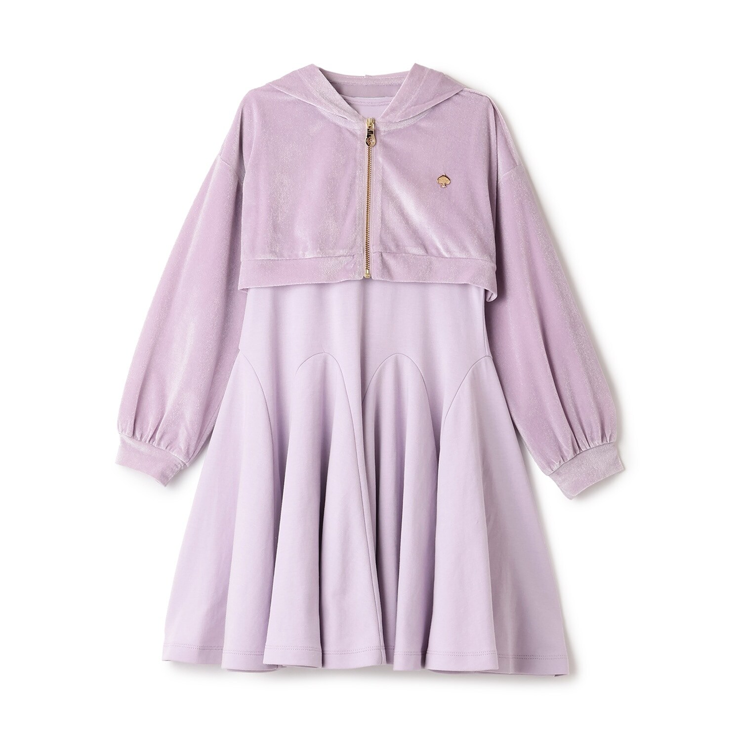 シアーベロアパーカ＆カットワンピースセット