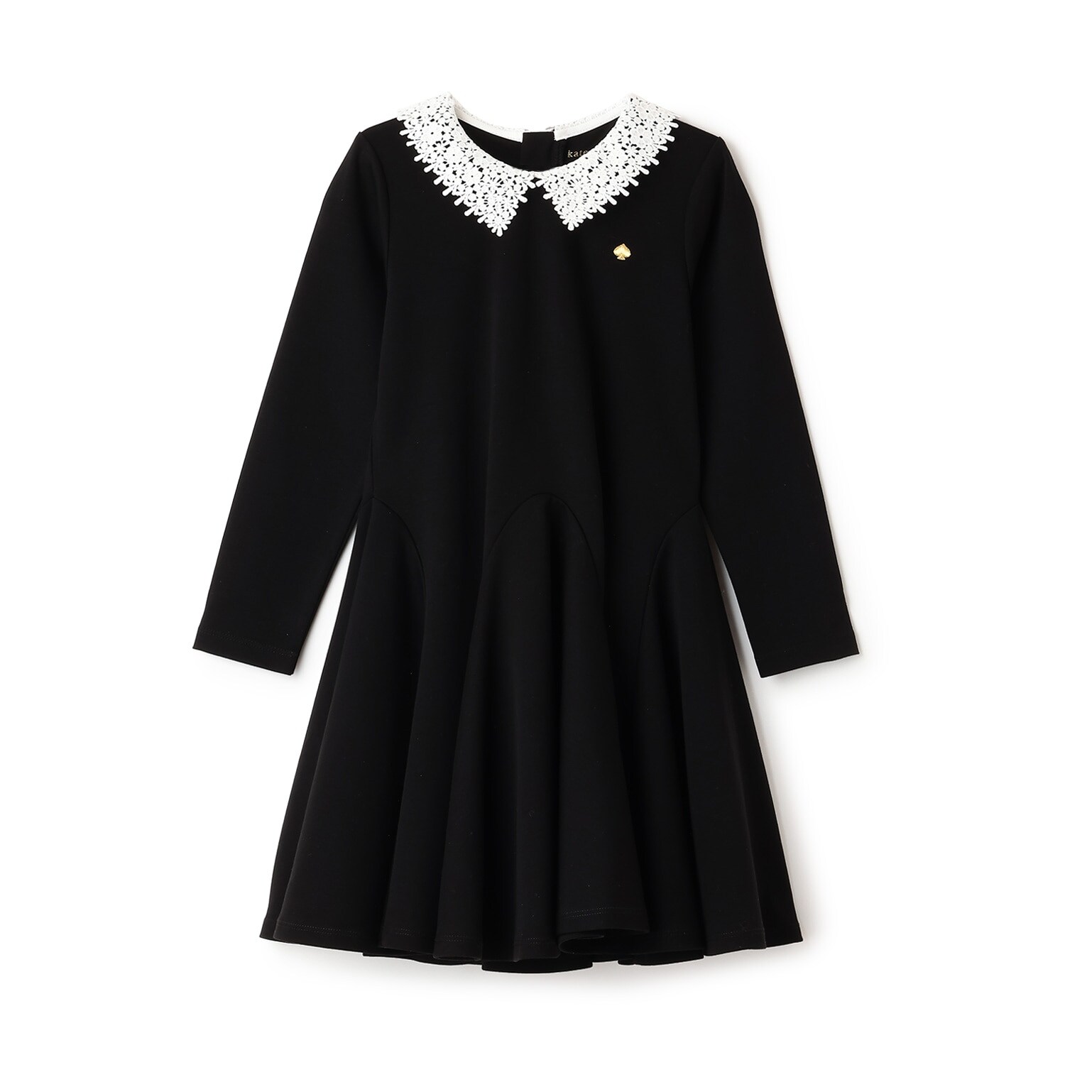 レースカラーフレアワンピース