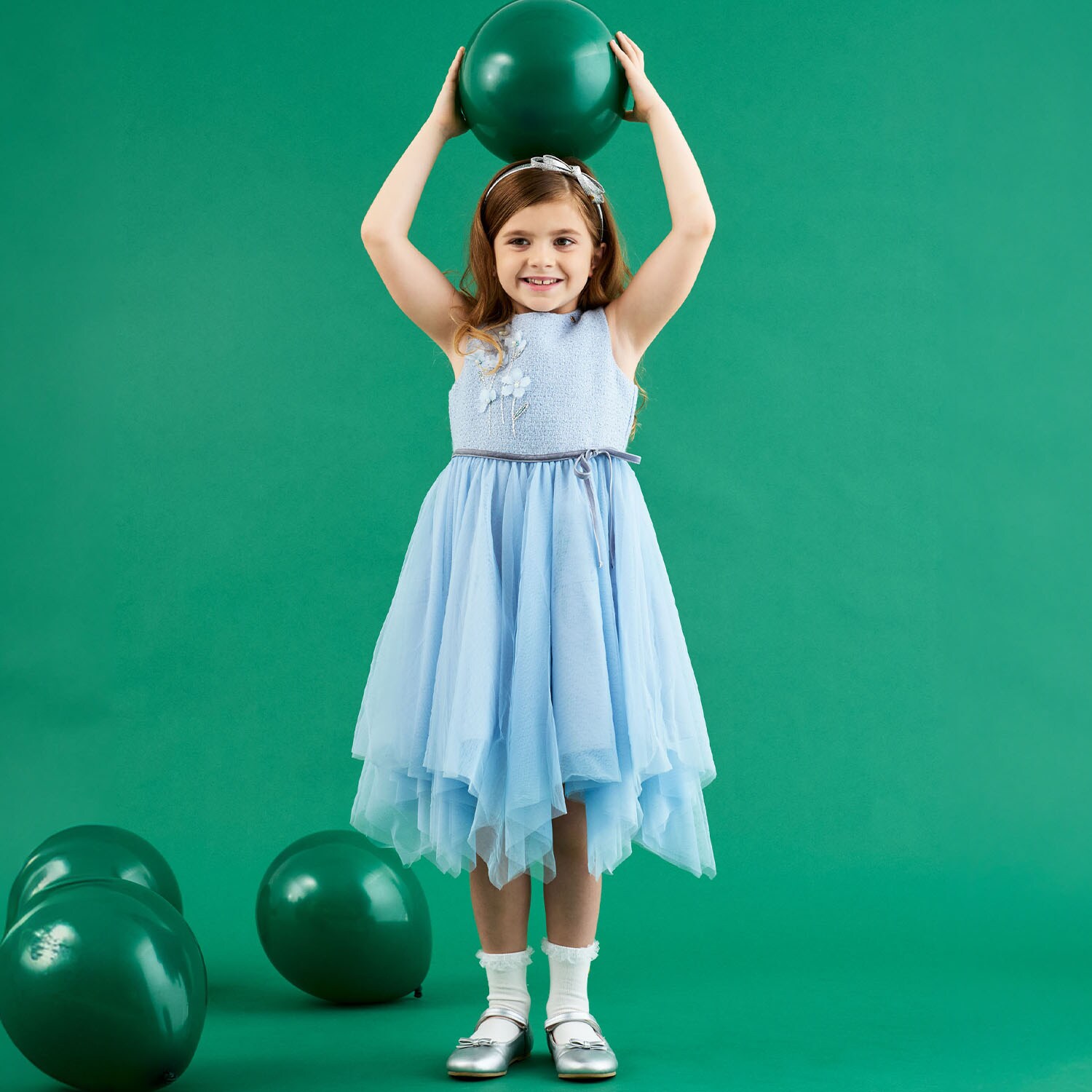 フローラルチュールドレス