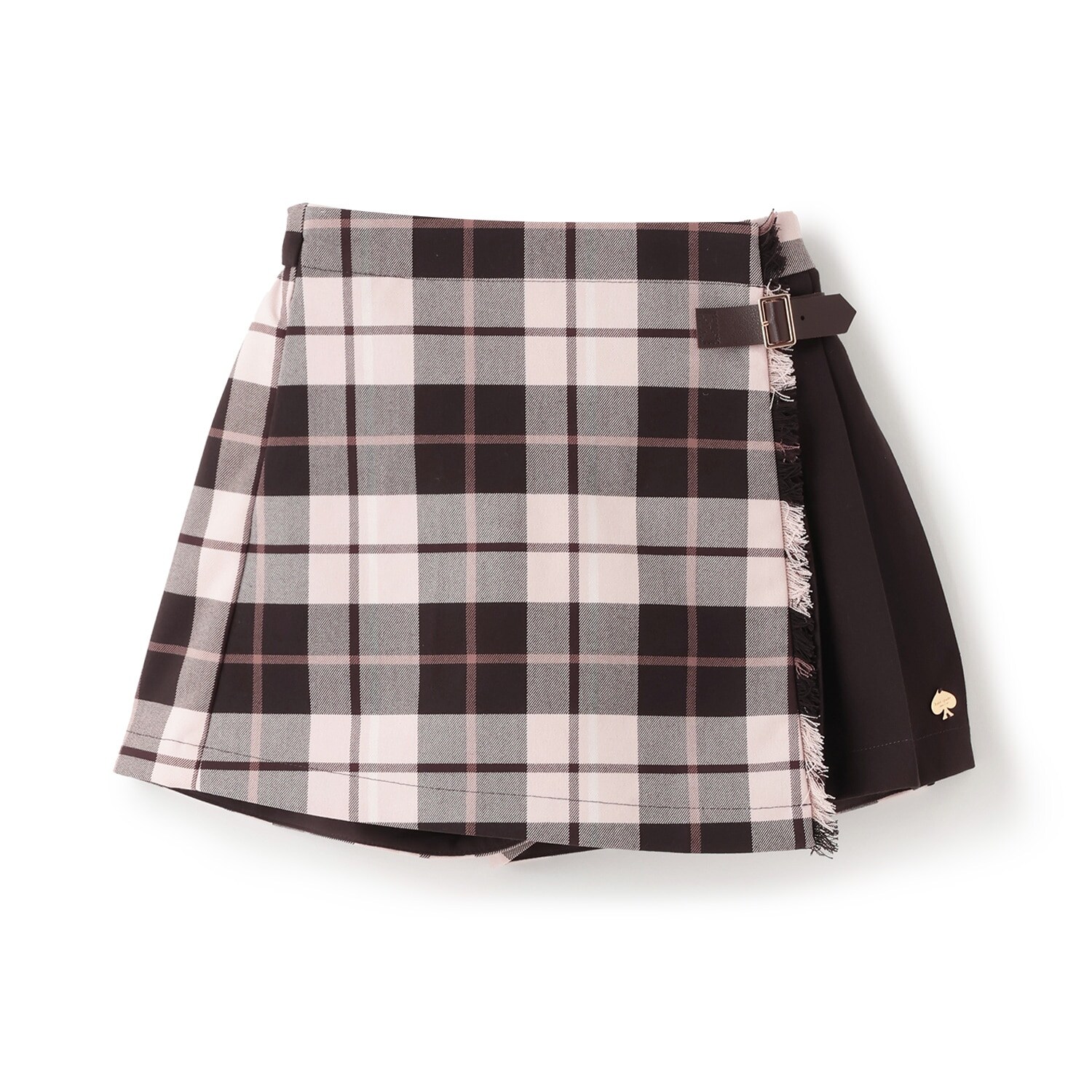 オータムチェックラップキュロットスカート