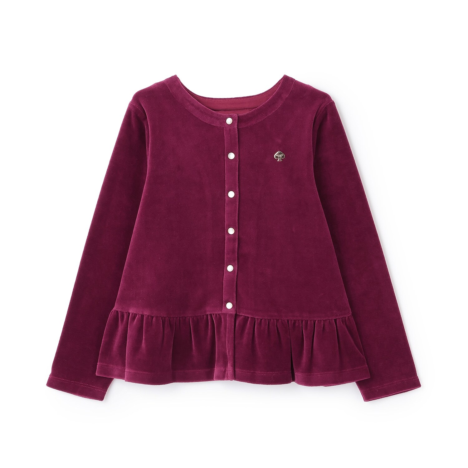 ベロアペプラムカーディガン