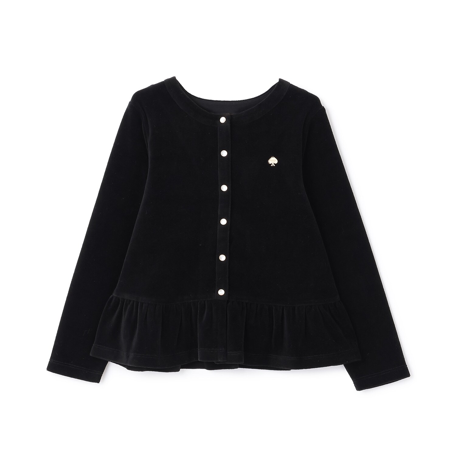 ベロアペプラムカーディガン