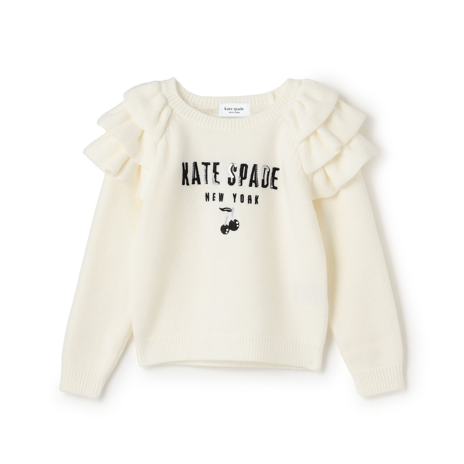 肩フリルチェリーセーター