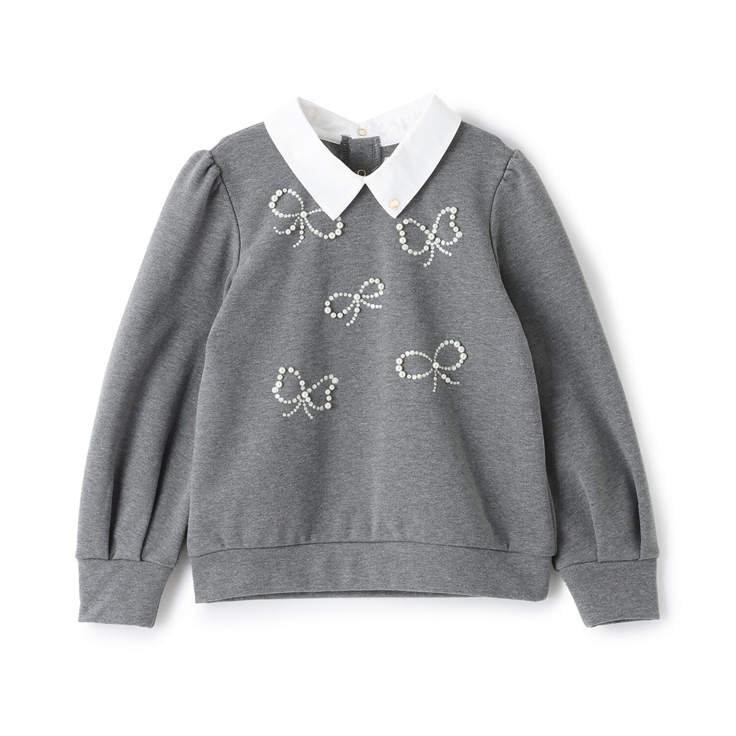 パールボウ衿つきトレーナー