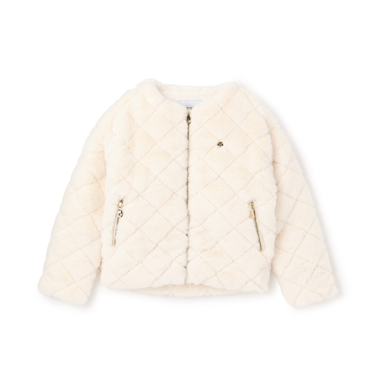 フェイクファーキルトブルゾン