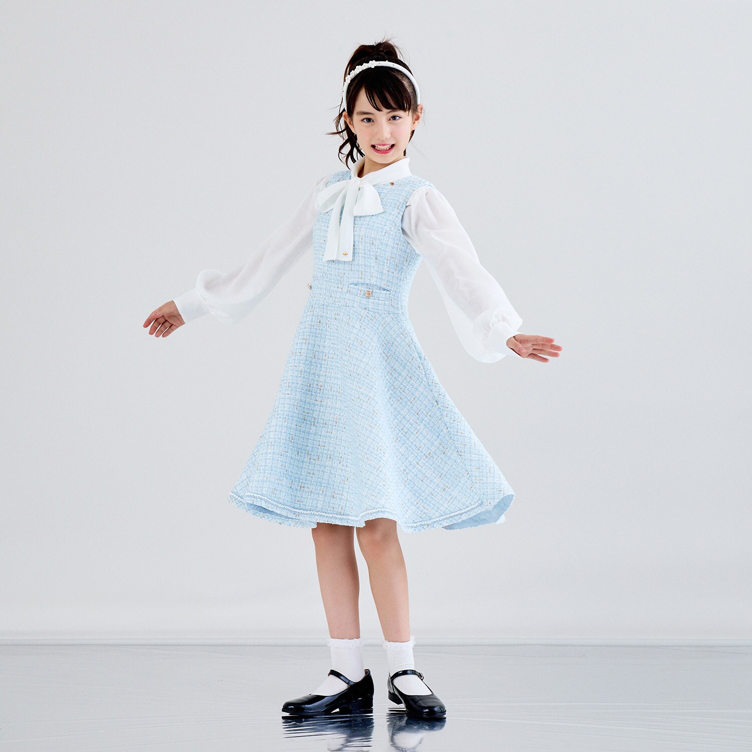 ミックスツイードジャンパースカート