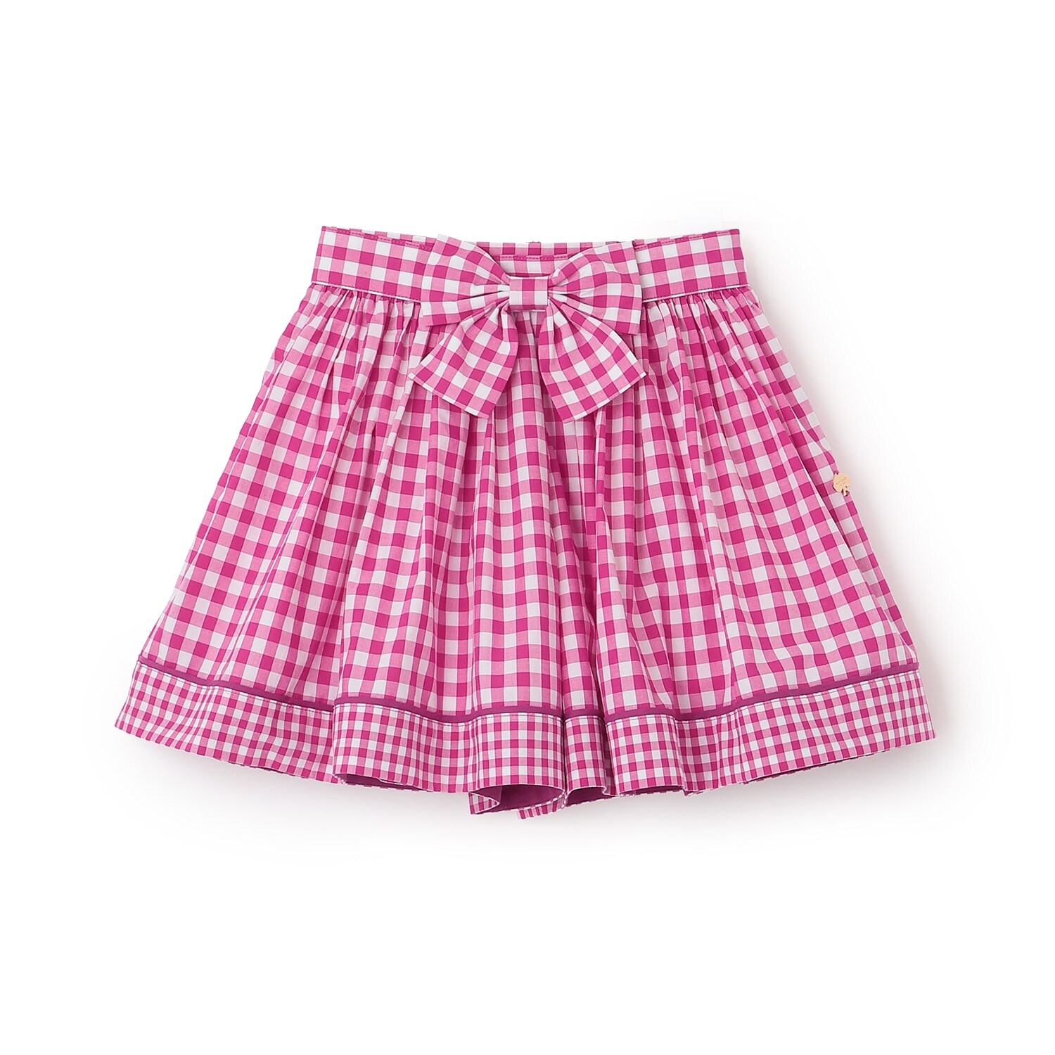 ギンガムキュロットスカート