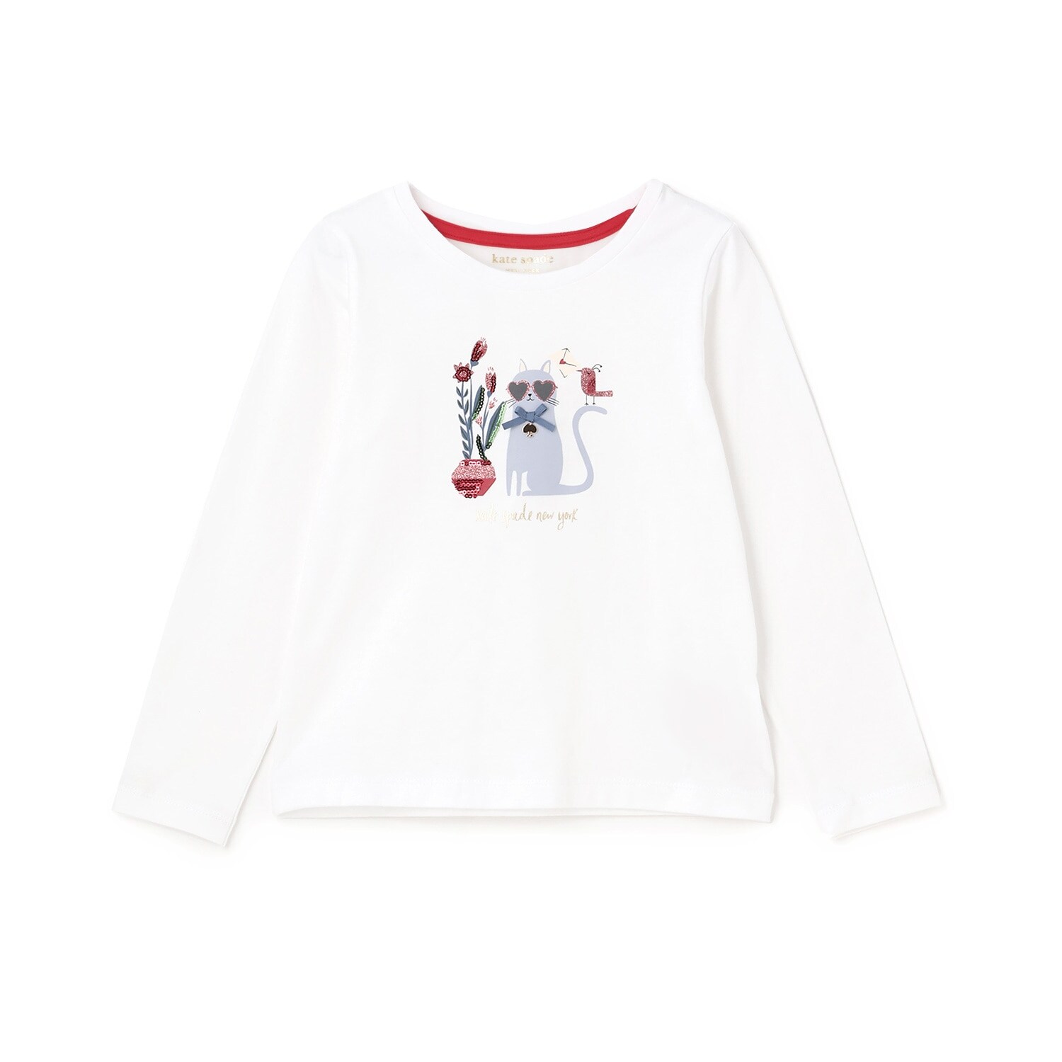 レタートゥーキャット長袖Tシャツ