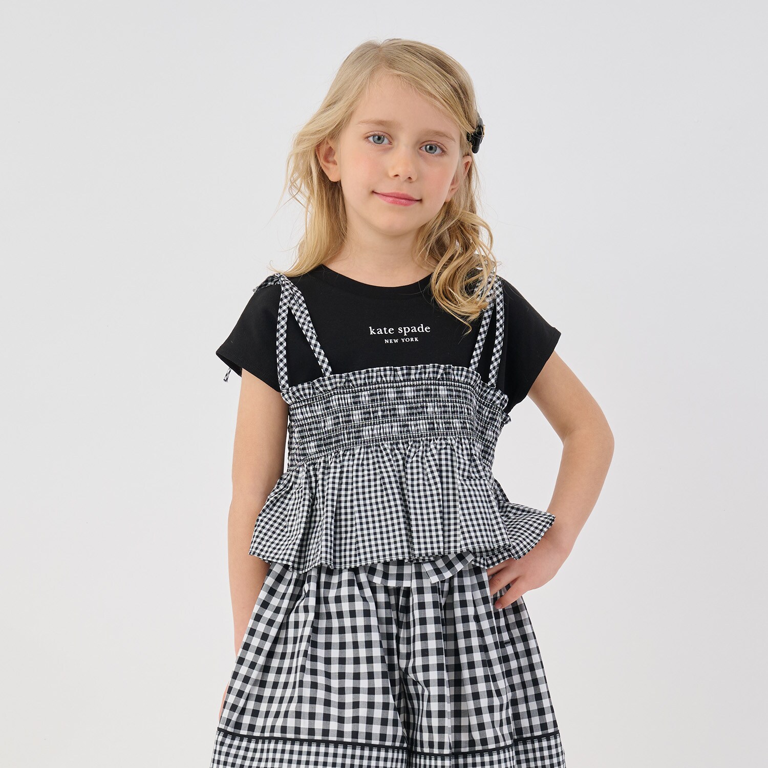 ギンガムビスチェドッキングTシャツ