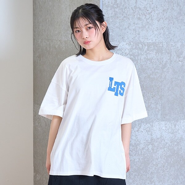 【7days】【綿100％】レタードロゴBIGTシャツ