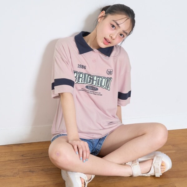 【7days】【接触冷感/ひんやり】ルーズポロシャツ