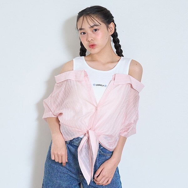 【7days】レイヤードドッキングシャツ