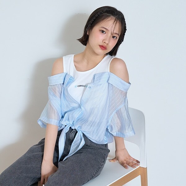 【7days】レイヤードドッキングシャツ