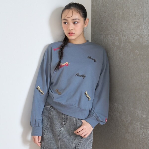 【7days】吸水速乾ロゴ柄トレーナー