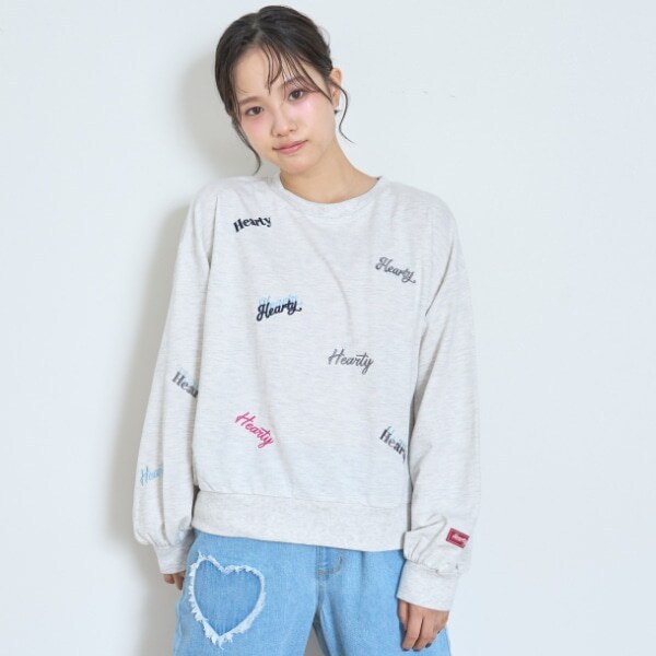 【7days】吸水速乾ロゴ柄トレーナー