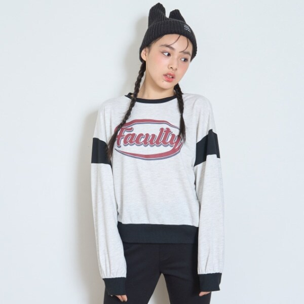 【7days】吸水速乾袖切替トレーナー