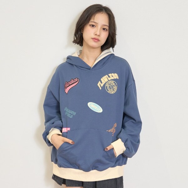 【7days】配色パーカー