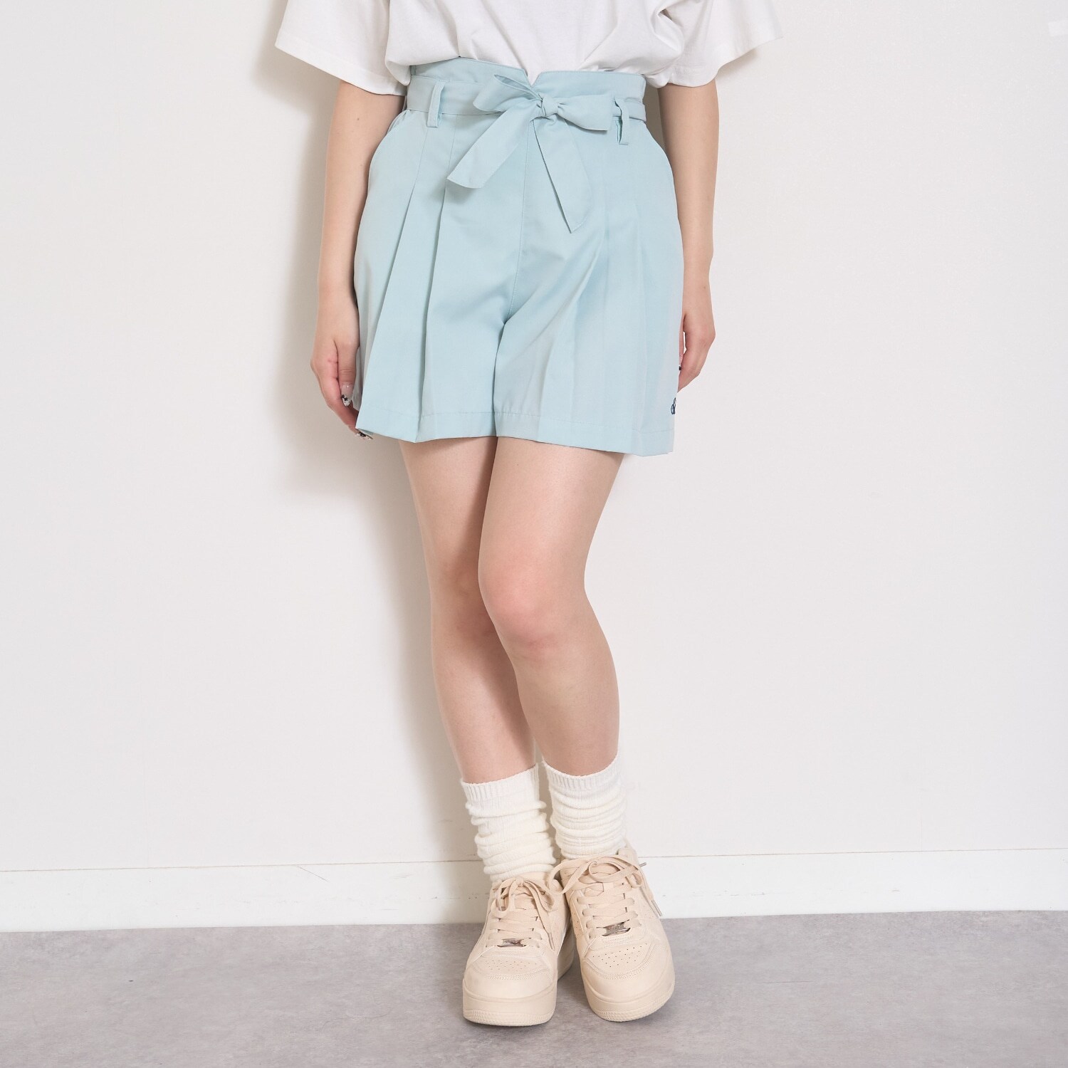 【7days】リボン付キュロットスカート