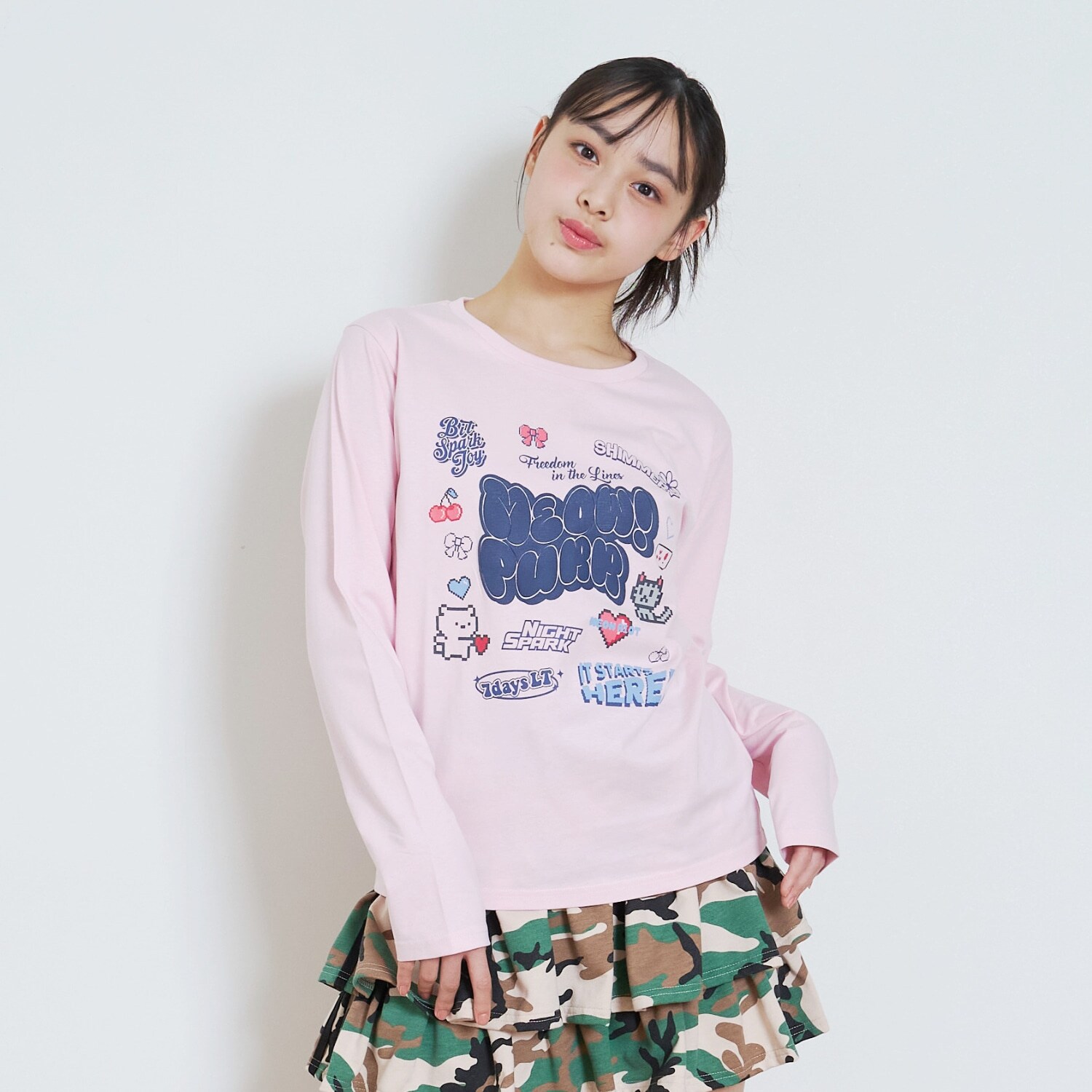 【7days】デジタルモチーフTシャツ