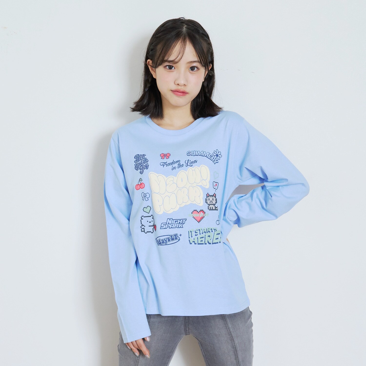 【7days】デジタルモチーフTシャツ