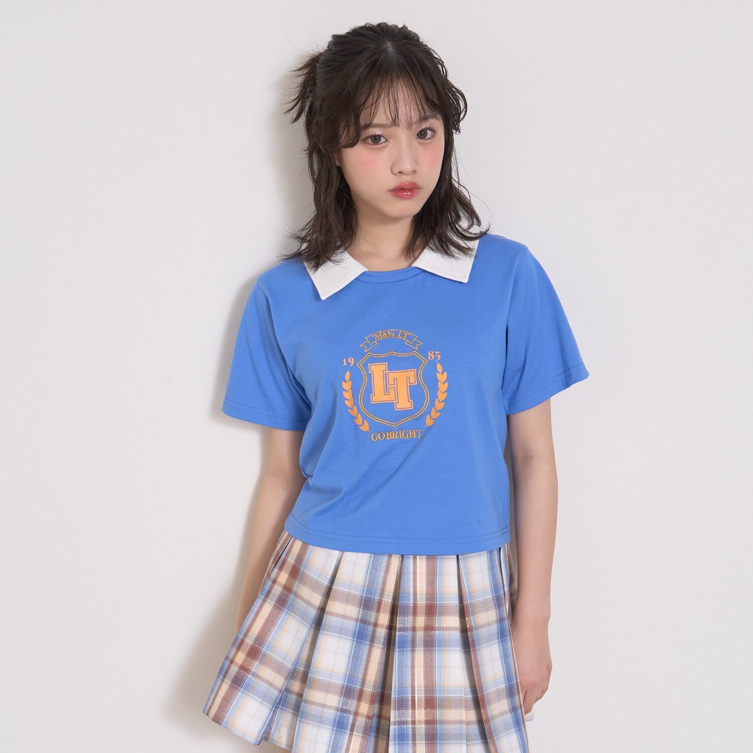 【7days】衿つきクロップTシャツ
