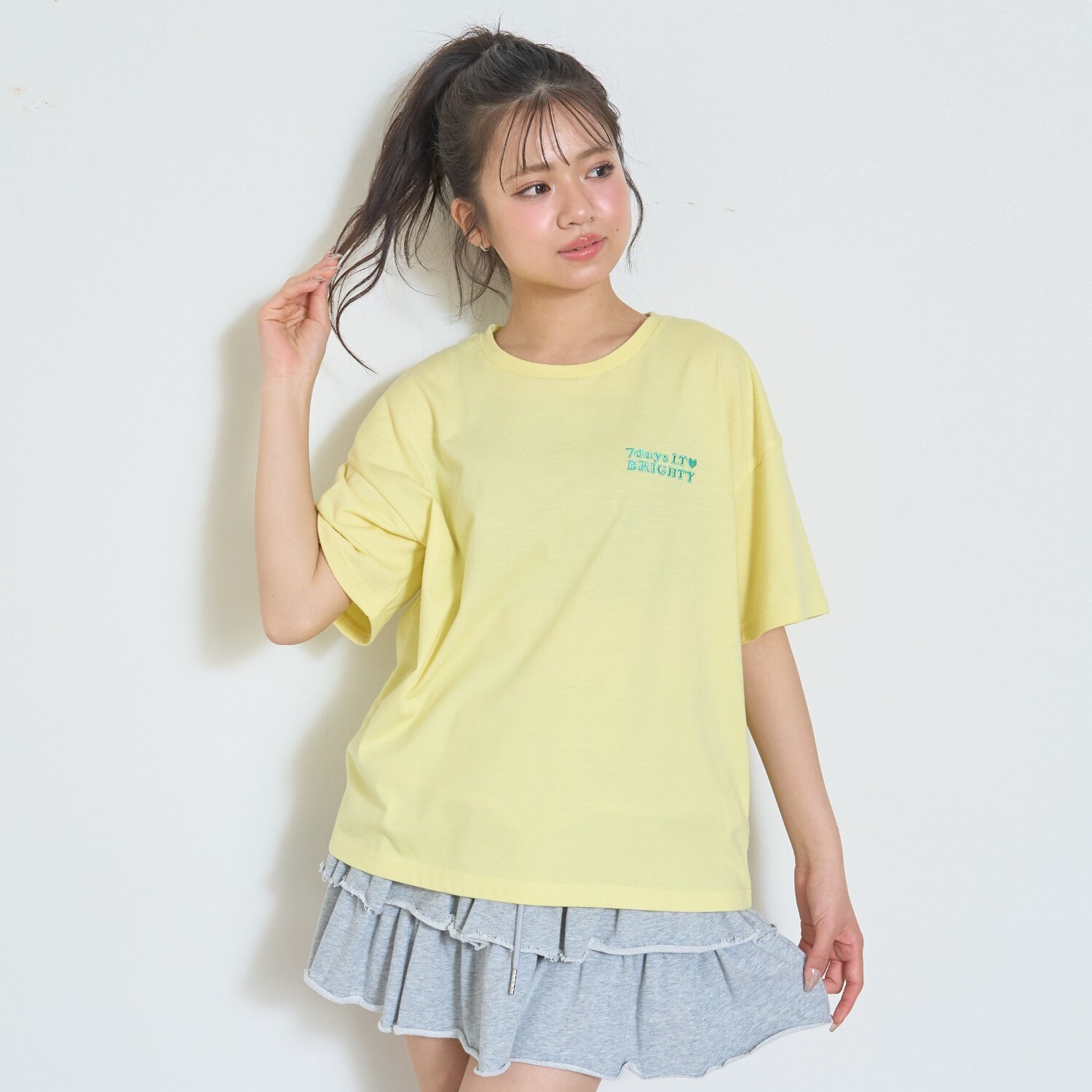 【7days】ハートアップリケTシャツ